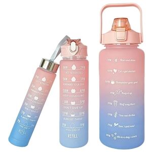 Water bottle tracker pink blue bpa free pop top women's workout accessories men
